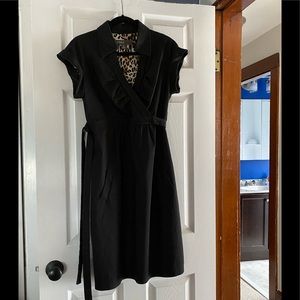 Donna Ricco Black Size 10 Belt Dress